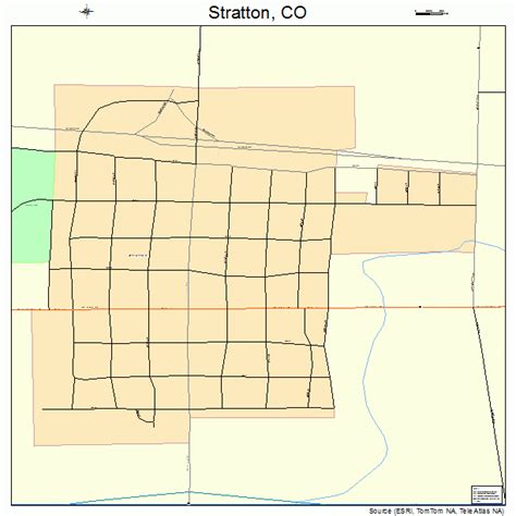 Stratton Colorado Street Map 0874485