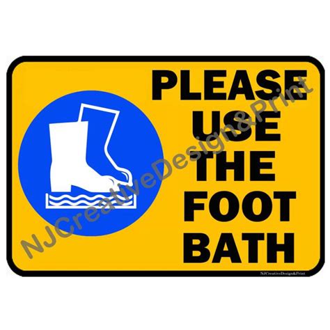 Please Use Foot Bath A4 Laminated Signage Shopee Philippines