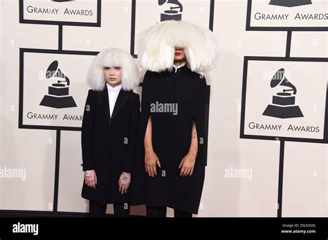 Sia Right And Maddie Ziegler Arrive At The 57th Annual Grammy Awards