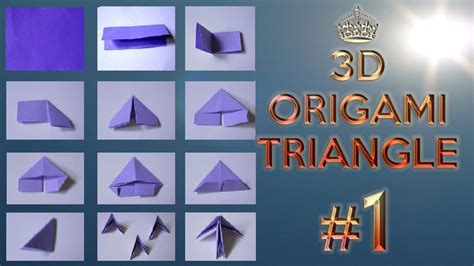 3d Origami Triangle Tutorial Rehber Youtube