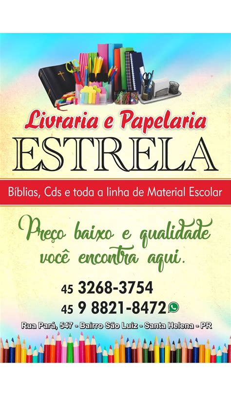 Arte Finalista Livraria E Papelaria Estrela Banner