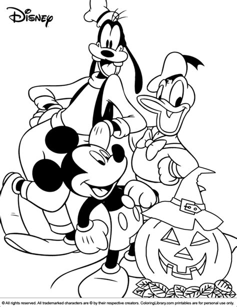 The official website for all things disney: Halloween Disney coloring picture for kids - Coloring Library