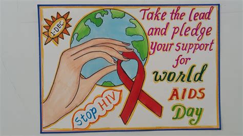 World Aids Day Drawing Easy Stepsworld Aids Day Poster Drawing Idea