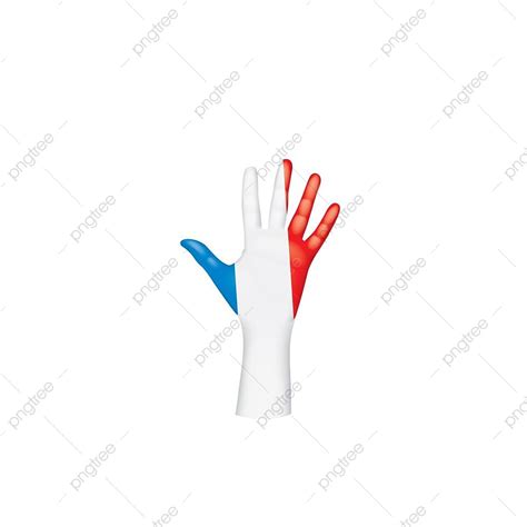 France Flag Vector Hd Png Images France Flag And Hand On White