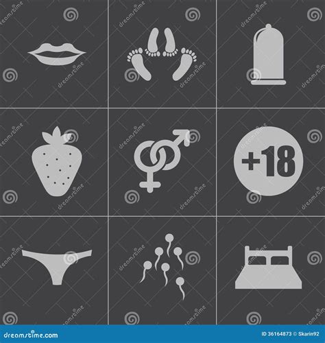 Vector Black Sex Icons Set Stock Vector Illustration Of Icons 36164873