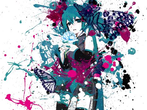 Anime Vocaloid Blue Cute Girl Hatsune Miku Wallpaper Resolution
