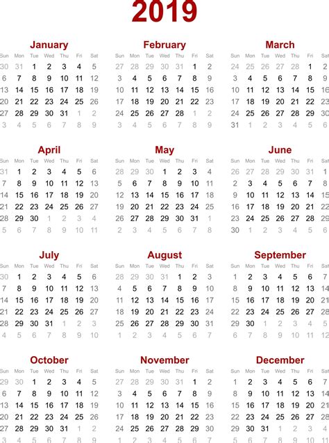 12 Month Calendar On One Page Template Blank Calendar 12 Months One