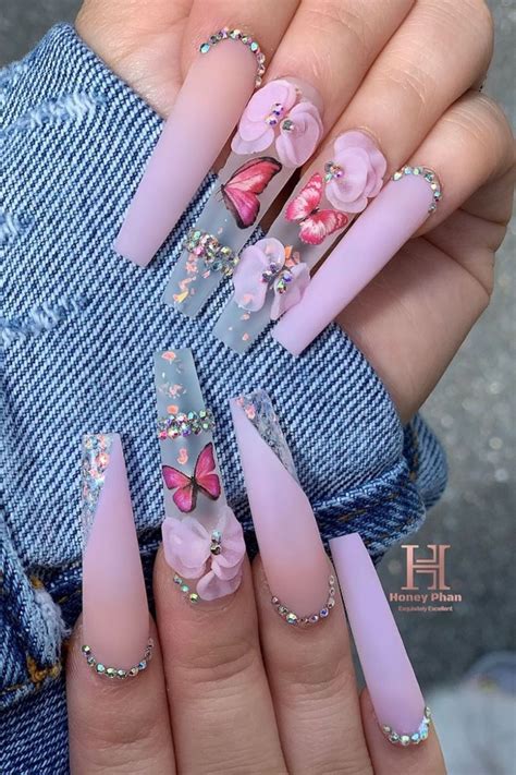 Cute Spring Long Coffin Nails Ideas Of 2020 Stylish Belles Nails