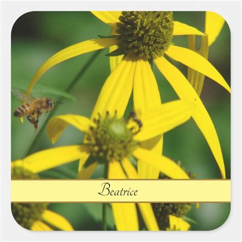 Flight Of The Honeybee Square Sticker Zazzle In 2023 Stickers Sign