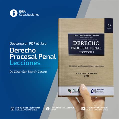 Libro Lecciones De Derecho Procesal Penal César San Martín Idra Blog