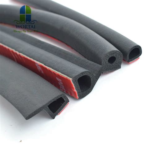 China D Shape Adhesive Backing Soundproof Epdm Foam Car Door Rubber