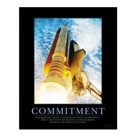 Commitment Space Shuttle Motivational Poster Motivational Posters