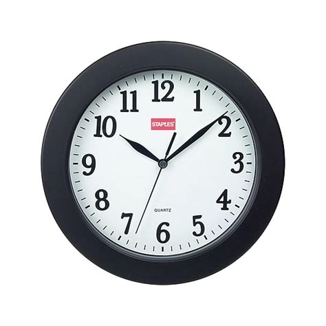 Staples Wall Clock Plastic 10 Diameter 32436 Staples