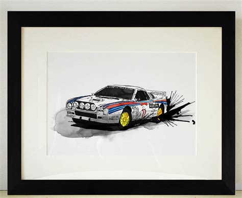 Lancia 037 Rally Car Illustration By Hb Illustration