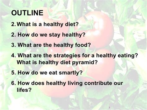 Presentation On Healthy Eating