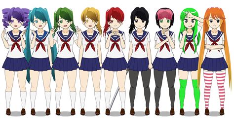 Yandere Simulator Character Pack 1 Exports By Chellbit On Deviantart