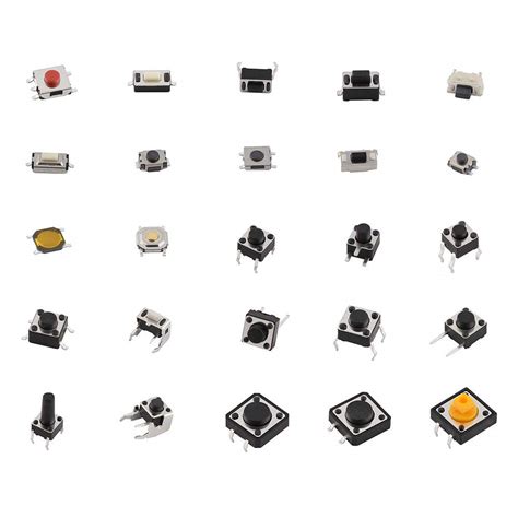 Buy Tactile Switch Of 25 Values Yetaida 125pcs Smd And Dip 4 Pin3 Pin