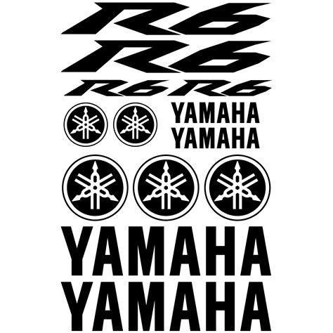 Wallstickers Folies Yamaha R6 Decal Stickers Kit