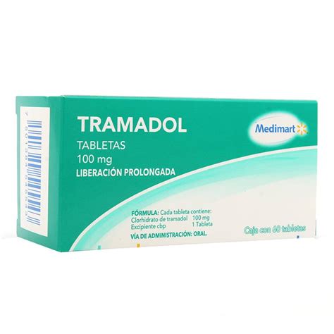 Tramadol Medimart 100 Mg Liberación Prolongada 60 Tabletas Walmart