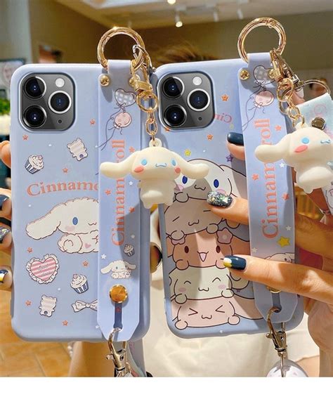 Sanrio Cinnamoroll Kawaii Cute Phone Case With Chainandlanyard Etsy