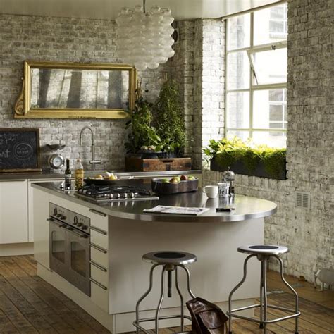 You can utilize textured fabric wall hangings or even paint on your own accent wall mural and skip hanging things altogether. 10 Fab Kitchen Ideas Using Brick Walls - Decoholic