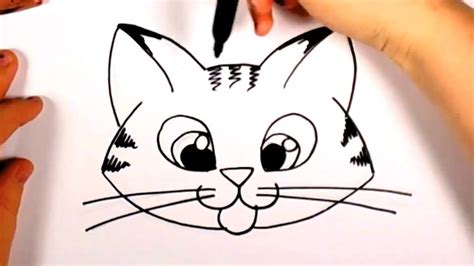 How To Draw A Cute Kitten Face Tabby Cat Face Drawing Cc Costin