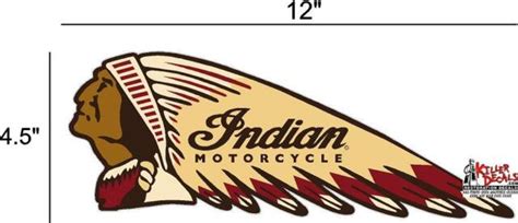 Ind 2 L 12 Left Indian Motorcycle War Bonnet Sticker Decal Ebay