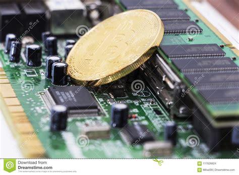 Or more accurately said, how to mine cryptocurrency on pc and get paid in bitcoin. Bitcoin Mining Process - Gold Coin On Computer Circuit ...