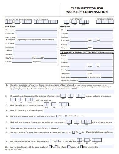 10 Workers Compensation Templates Pdf Doc