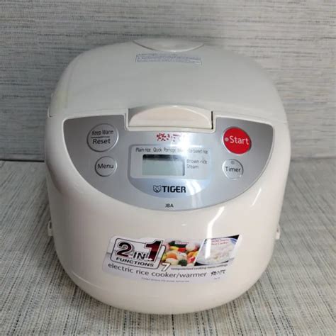 TIGER ELECTRIC RICE Cooker Steamer JBA B18U 10 Cups Uncooked White