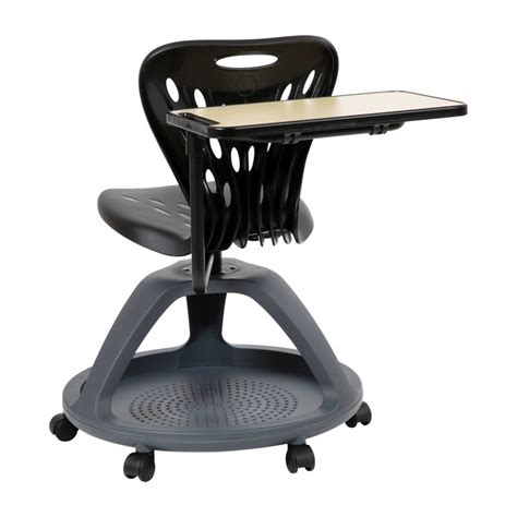 inbox zero jaynette mobile desk chair 360° tablet rotation and storage cubby and reviews wayfair