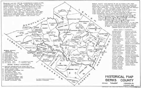 Berks County Area Map Pennsylvania
