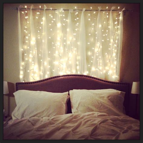 Sets the mood in any room. Twinkle lights headboard ... I absolutely love this! | DIY ...