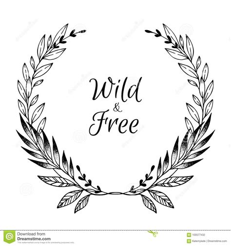 Download Hand Drawn Vector Illustration. Vintage Decorative Laurel Wreath Stock Vector - Illustration of ...