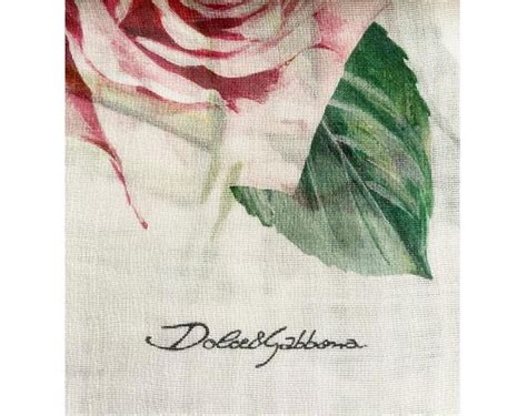 dolce and gabbana white pink silk floral tropical rose scarf wrap pareo cover up for sale at 1stdibs
