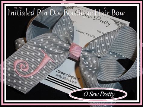 Personalized Hair Bows Monogrammed Hair Bows Initialed Polka Etsy
