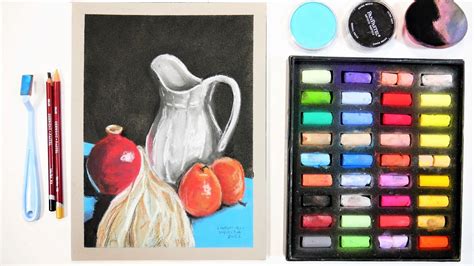 Still Life In Soft Pastels Beginner Pastel Month Step By Step