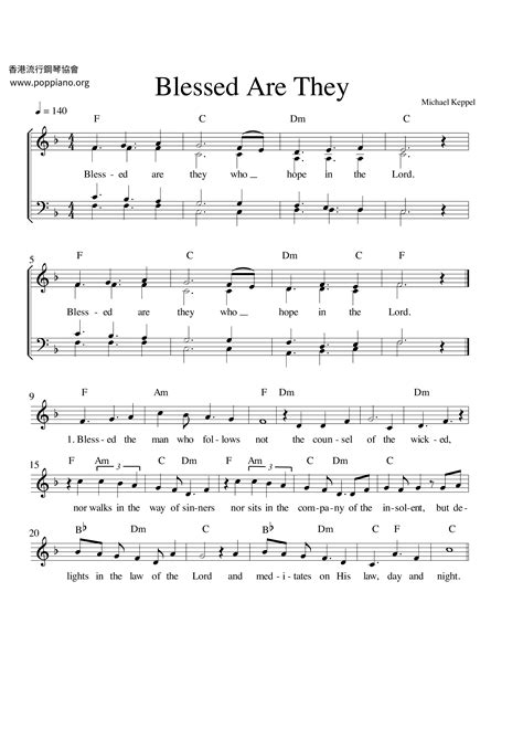 Michael Keppel Blessed Are They Sheet Music Pdf Free Score Download