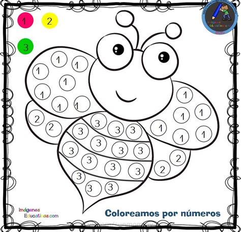 Mariposa para colorear con numeros. Fichas para colorear por letras, números y símbolos (1 ...