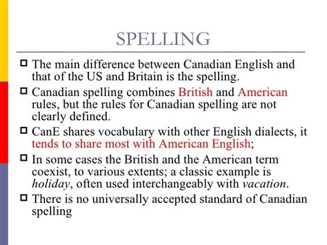 Canadian english ppp