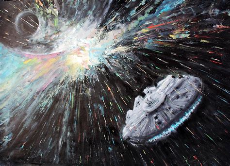 Michaelpocketlist My Oil Painting Of Millennium Falcon From Star Wars
