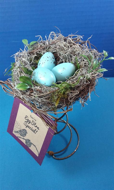 Birds Nest Rusty Bed Spring Arrangement With Blue Robins Etsy Bed