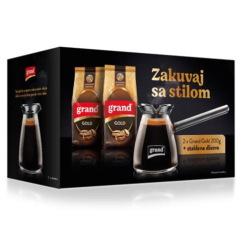 Grand Kafa Grand Gold 2x200g Staklena Dzezva Maxi
