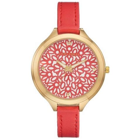 Laura Ashley Womens Floral Watch 59 Liked On Polyvore Featuring