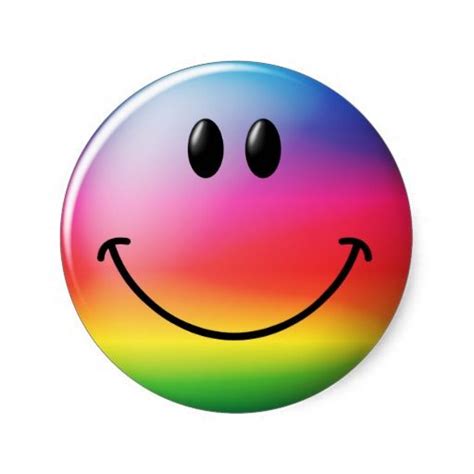 Rainbow Face Classic Round Sticker In 2020 Smiley