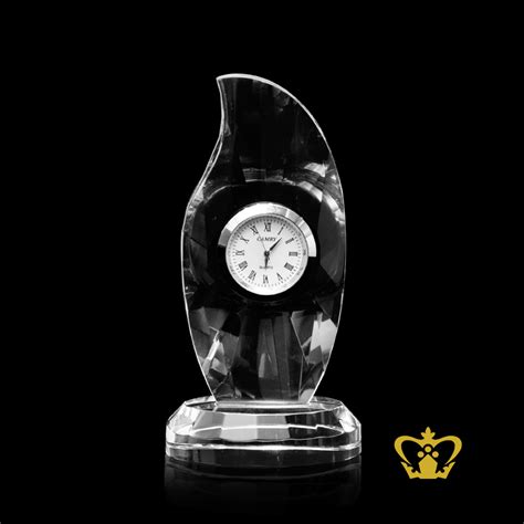 Maybe you would like to learn more about one of these? Buy Handcrafted Crystal Flame Trophy with Clock and Stand ...