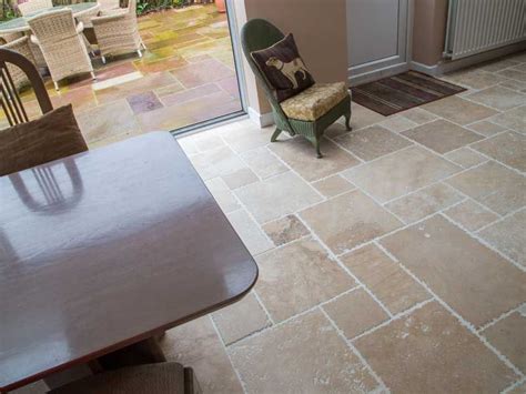 Classic Aegean Brushed Travertine Floor Tiles Travertine