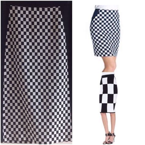 Black And White Checkered Pencil Skirt Pencil Skirt Skirts Clothes Design