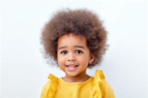 Premium Photo Close Up Portrait Of Beautiful African American Child