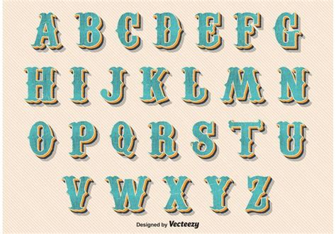 Vintage Retro Style Alphabet 267517 Welovesolo